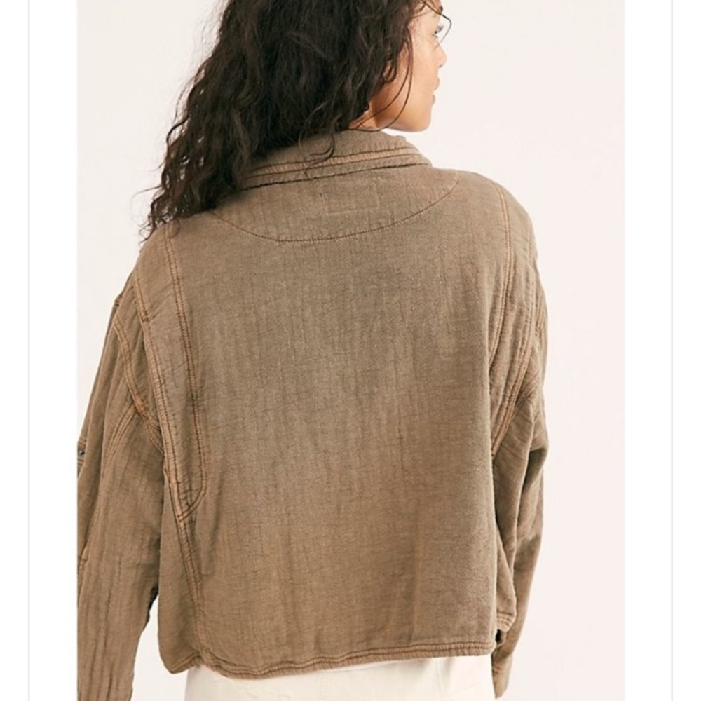 Free People Eyes On You Army Green Surplus Jacket - Picture 6 of 12